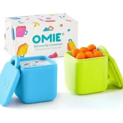 OmieBox - 2Pk Leakproof Dips Containers To Go, Blue/Lime - cutbabycare.com | baby boutique & care hub* Shop