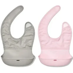 Oxo - 2Pk Roll Up Bib, Blossom & Drizzle - cutbabycare.com | baby boutique & care hub* Best Sale