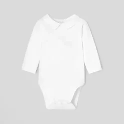 Patachou - Baby Boy Bodysuit Long Sleeved Knit, White - cutbabycare.com | baby boutique & care hub* Sale