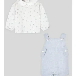 Paz Rodriguez - Baby Boy Romper & Blouse Set Glaciar, Chalk Blue - cutbabycare.com | baby boutique & care hub* Best Sale