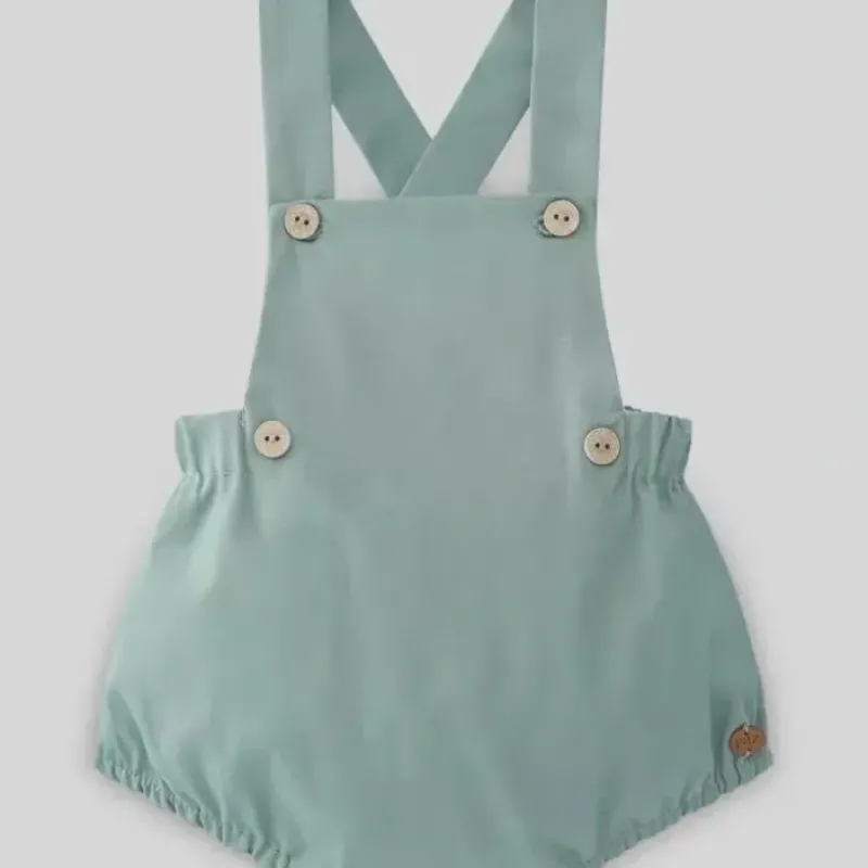 Paz Rodriguez - Baby Boy Woven Romper Prado, Green Lake - cutbabycare.com | baby boutique & care hub* Best