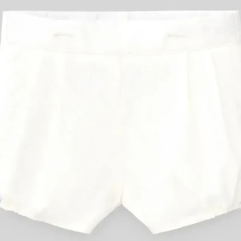 Paz Rodriguez - Baby Boy Woven Newborn Short Dulzura, Cream - cutbabycare.com | baby boutique & care hub* Clearance