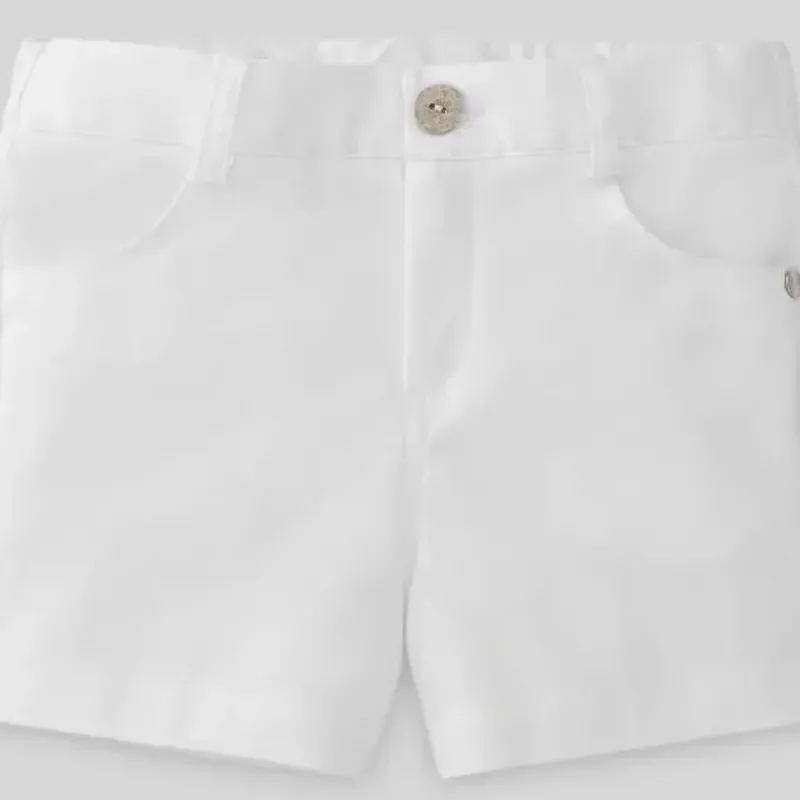 Paz Rodriguez - Baby Boy Woven Boy Short Milu, White - cutbabycare.com | baby boutique & care hub* Cheap