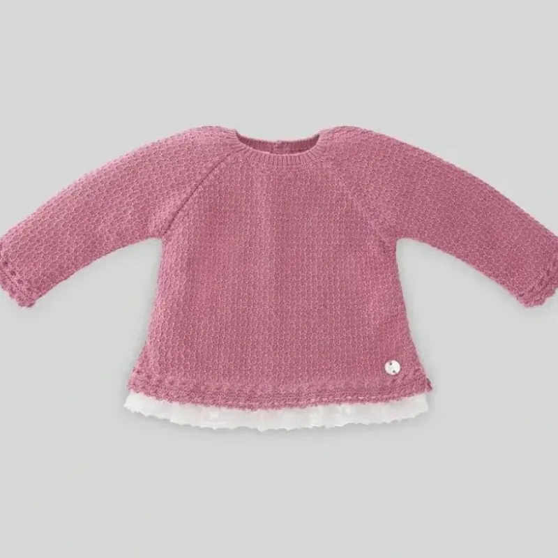 Paz Rodriguez - Baby Girl Knit Sweater Bicos, Nostalgia Rose - cutbabycare.com | baby boutique & care hub* Shop