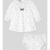 Paz Rodriguez - Baby Girl Dress & Bloomer Set Pulgarcito, Grey Pearl - cutbabycare.com | baby boutique & care hub* New