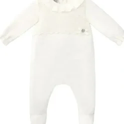 Paz Rodriguez - Baby Girl Knit Newborn Romper Dulzura, Cream - cutbabycare.com | baby boutique & care hub* Online