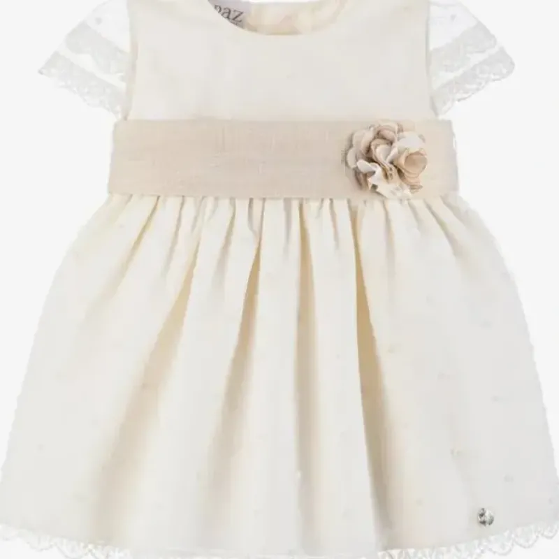 Paz Rodriguez - Baby Girls Ivory Tulle & Cotton Dress - cutbabycare.com | baby boutique & care hub* Best Sale