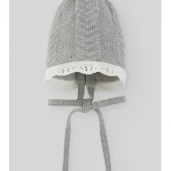 Paz Rodriguez - Baby Knit Newborn Bonnet, Grey Pearl - cutbabycare.com | baby boutique & care hub* Cheap