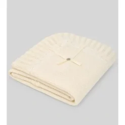 Paz Rodriguez - Baby Knit Newborn Shawl Blanket, Cream/Beige - cutbabycare.com | baby boutique & care hub* Flash Sale