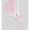 Paz Rodriguez - Baby Knit Newborn Bonnet, Chalk Pink/White - cutbabycare.com | baby boutique & care hub* New