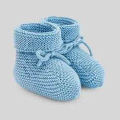 Paz Rodriguez - Baby Knit Booties Esencial, Ocean Blue - cutbabycare.com | baby boutique & care hub* Best Sale