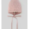 Paz Rodriguez - Baby Knit Newborn Bonnet, Powder Pink/Beige - cutbabycare.com | baby boutique & care hub* Flash Sale