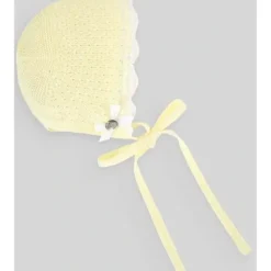 Paz Rodriguez - Baby Knit Newborn Bonnet, Magnolia/White - cutbabycare.com | baby boutique & care hub* Discount