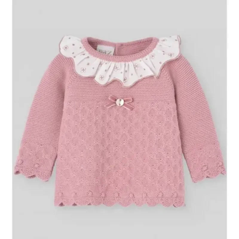 Paz Rodriguez - Baby Knit Newborn Sweater Dama, Makeup Pink - cutbabycare.com | baby boutique & care hub* Clearance
