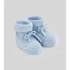 Paz Rodriguez - Baby Knit Newborn Booties, Sky Blue - cutbabycare.com | baby boutique & care hub* Cheap