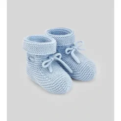Paz Rodriguez - Baby Knit Newborn Booties, Sky Blue - cutbabycare.com | baby boutique & care hub* Cheap