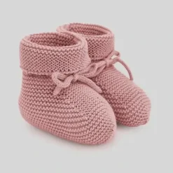 Paz Rodriguez - Baby Knit Booties Esencial, Chalk Pink - cutbabycare.com | baby boutique & care hub* Flash Sale