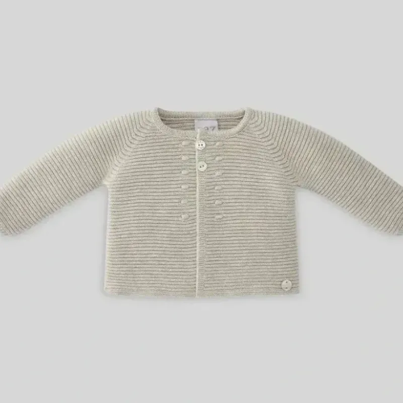 Paz Rodriguez - Baby Knit Cardigan Neboa, Linen - cutbabycare.com | baby boutique & care hub* Outlet