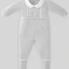 Paz Rodriguez - Baby Unisex Knit Romper Leda, Grey/White - cutbabycare.com | baby boutique & care hub* Cheap