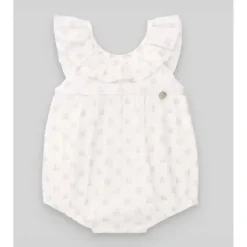 Paz Rodriguez - Baby Woven Newborn Romper, Cream/Magnolia - cutbabycare.com | baby boutique & care hub* Cheap