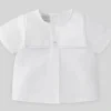 Paz Rodriguez - Baby Woven Blouse Luar, White/Grey - cutbabycare.com | baby boutique & care hub* New