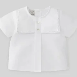 Paz Rodriguez - Baby Woven Blouse Luar, White/Grey - cutbabycare.com | baby boutique & care hub* New