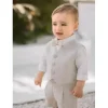 Paz Rodriguez - Baby Woven Newborn Waistcoat & Short & Shirt, Beige/White - cutbabycare.com | baby boutique & care hub* Discount