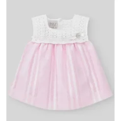 Paz Rodriguez - 2Pk Baby Set Dress With Diaper Cover, White/Chalk Pink - cutbabycare.com | baby boutique & care hub* Cheap