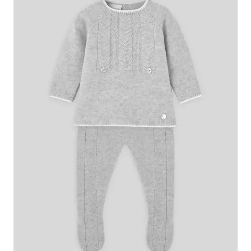 Paz Rodriguez - Take Me Home Set Sweater & Leggins Set Pulgarcito, Grey Pearl - cutbabycare.com | baby boutique & care hub* Flash Sale
