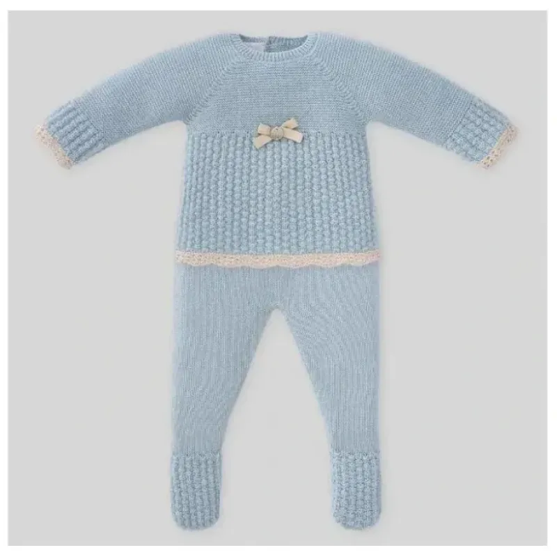 Paz Rodriguez - Take Me Home Set Knit Sweater & Leggings Soo, Blue Fog/Linen - cutbabycare.com | baby boutique & care hub* Shop