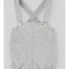 Paz Rodriguez - Woven Newborn Overall Pulgarcito, Grey Pearl - cutbabycare.com | baby boutique & care hub* Best Sale
