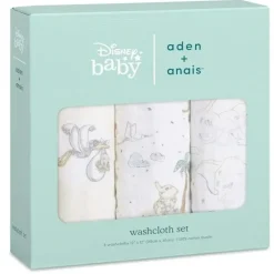 Shop All|3pc Aden & Anais My Darling Dumbo Baby/Infant Classic Soft Cotton Washcloths Set - cutbabycare.com | baby boutique & care hub