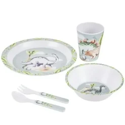 Shop All|5pc Ashdene Dino Land Kids/Children Melamine Dinner Cup/Bowl/Plate/Fork/Spoon - cutbabycare.com | baby boutique & care hub