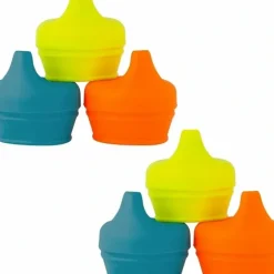 Shop All|6pc Boon Snug Spout Baby/Boy/9m+/Infant Cup Universal Cover/Lid - BL/OR/YL - cutbabycare.com | baby boutique & care hub