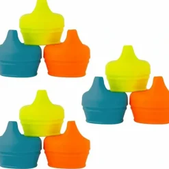Shop All|9pc Boon Snug Spout Baby/Boy/9m+/Infant Cup Universal Cover/Lid - BL/OR/YL - cutbabycare.com | baby boutique & care hub