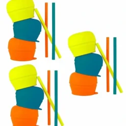 Shop All|9pc Boon Snug Straw Baby/Boy/12m+/Infant Universal Cup Cover/Lid BL/OR/YL - cutbabycare.com | baby boutique & care hub