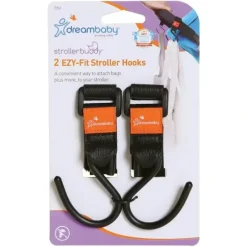 Stroller|2pc dreambaby Ezy-Fit Hooks Hanger Organiser Attachment For Stroller/Pram Black - cutbabycare.com | baby boutique & care hub