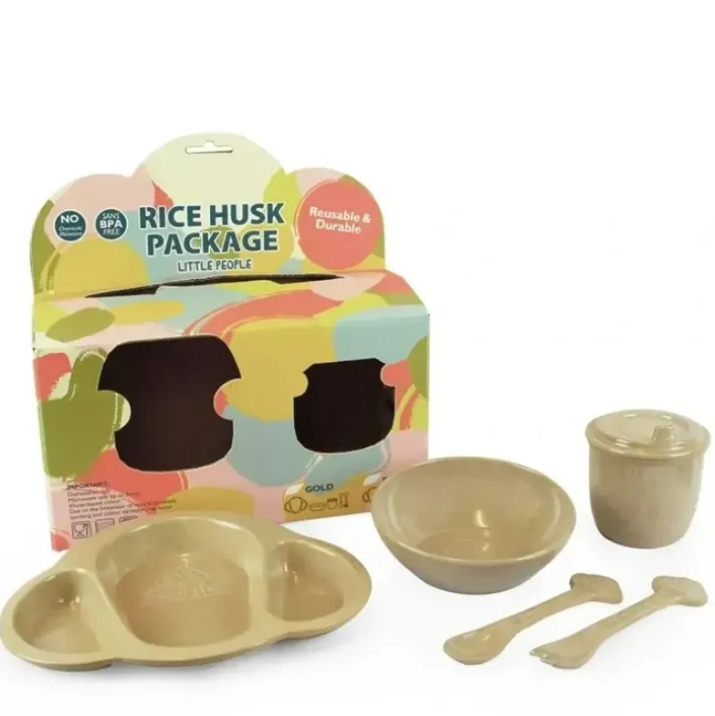 Shop All|5pc EcoSouLife Reusable Rice Husk Baby/Infant Durable Feeding Utensils Set Beige - cutbabycare.com | baby boutique & care hub