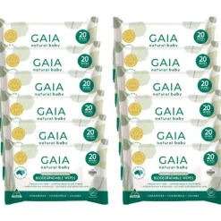 Shop All|240pc Gaia Natural Baby Biodegradable Unscented Water + Ceramides Wipes - cutbabycare.com | baby boutique & care hub