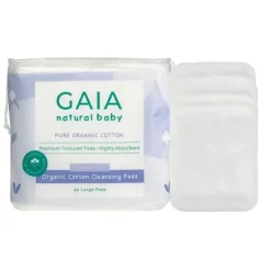 Bath Potty|40pc Gaia Natural Baby Organic Cotton Cleansing Pads Face/Skin/Body Kids 0m+ - cutbabycare.com | baby boutique & care hub