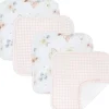 Bath Potty|4pc Living Textiles Newborn/Baby/Infant Cotton Wash Cloths Butterfly Garden - cutbabycare.com | baby boutique & care hub