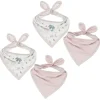 Shop All|4pc Living Textiles Organic Cotton Muslin Bandana Feeding Bibs Botanical/Blush - cutbabycare.com | baby boutique & care hub