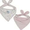 Shop All|2pc Living Textiles Organic Cotton Muslin Bandana Feeding Bibs Botanical/Blush - cutbabycare.com | baby boutique & care hub