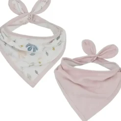 Shop All|2pc Living Textiles Organic Cotton Muslin Bandana Feeding Bibs Botanical/Blush - cutbabycare.com | baby boutique & care hub
