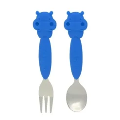 Shop All|2pc Marcus & Marcus Silicone Children's Cutlery Dinner/Eating Set Lucas Blue 3y+ - cutbabycare.com | baby boutique & care hub