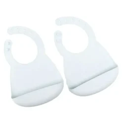 Shop All|2pc My Pure Silicone Baby/Toddler Feeding Bib Catcher Set - Baby Blue 4M+ - cutbabycare.com | baby boutique & care hub