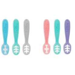 Shop All|6pc Nuby 3 Stage Easy Grip Baby Self-Feeding Dipper Food Spoons 6m+ Assorted - cutbabycare.com | baby boutique & care hub