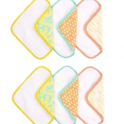 Bath Potty|6pc Playgro Fauna Friends Baby Bathing Soft Cotton Face Washer Cloths 0m+ - cutbabycare.com | baby boutique & care hub