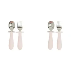 Shop All|4pc Splosh Baby Giraffe Stainless Steel Silicone Cutlery Set Spoon/Fork Pink 0+ - cutbabycare.com | baby boutique & care hub