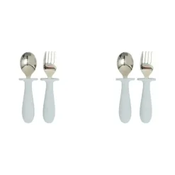 Shop All|4pc Splosh Baby Lion Stainless Steel Silicone Cutlery Set Spoon/Fork Blue 0+ - cutbabycare.com | baby boutique & care hub